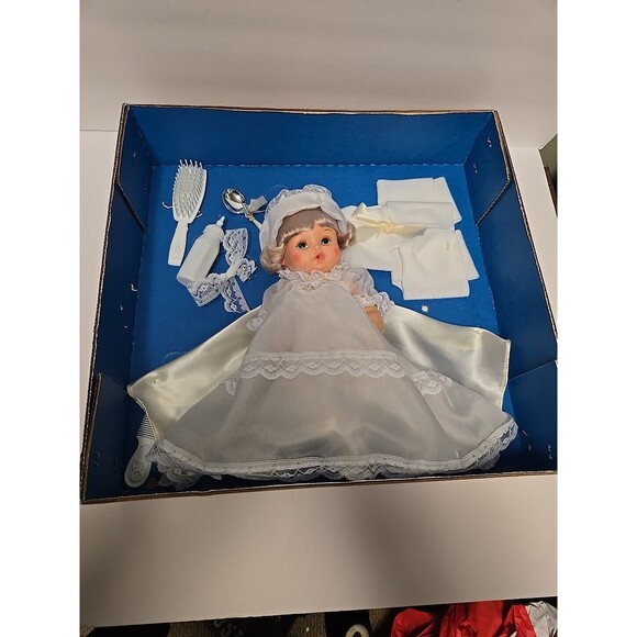 NIB Vintage Goldberger 11" Softina Baby Doll w Accessories Drinks Wets Doll - Picture 1 of 7